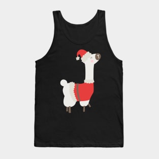 Christmas llama Tank Top